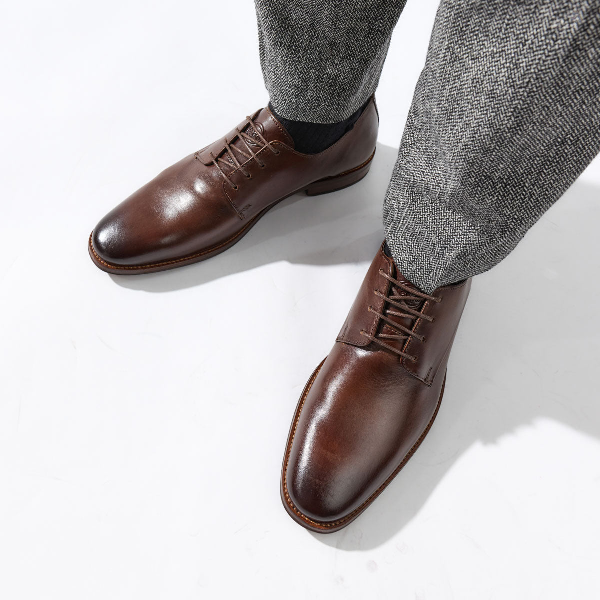 Marley Washed Derby Shoes Brown