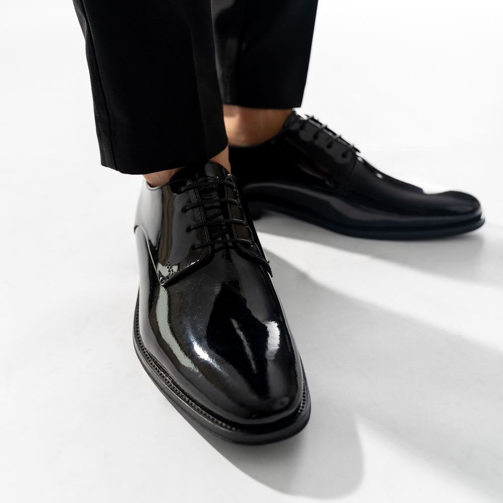 Marley Patent Derby Shoes Black