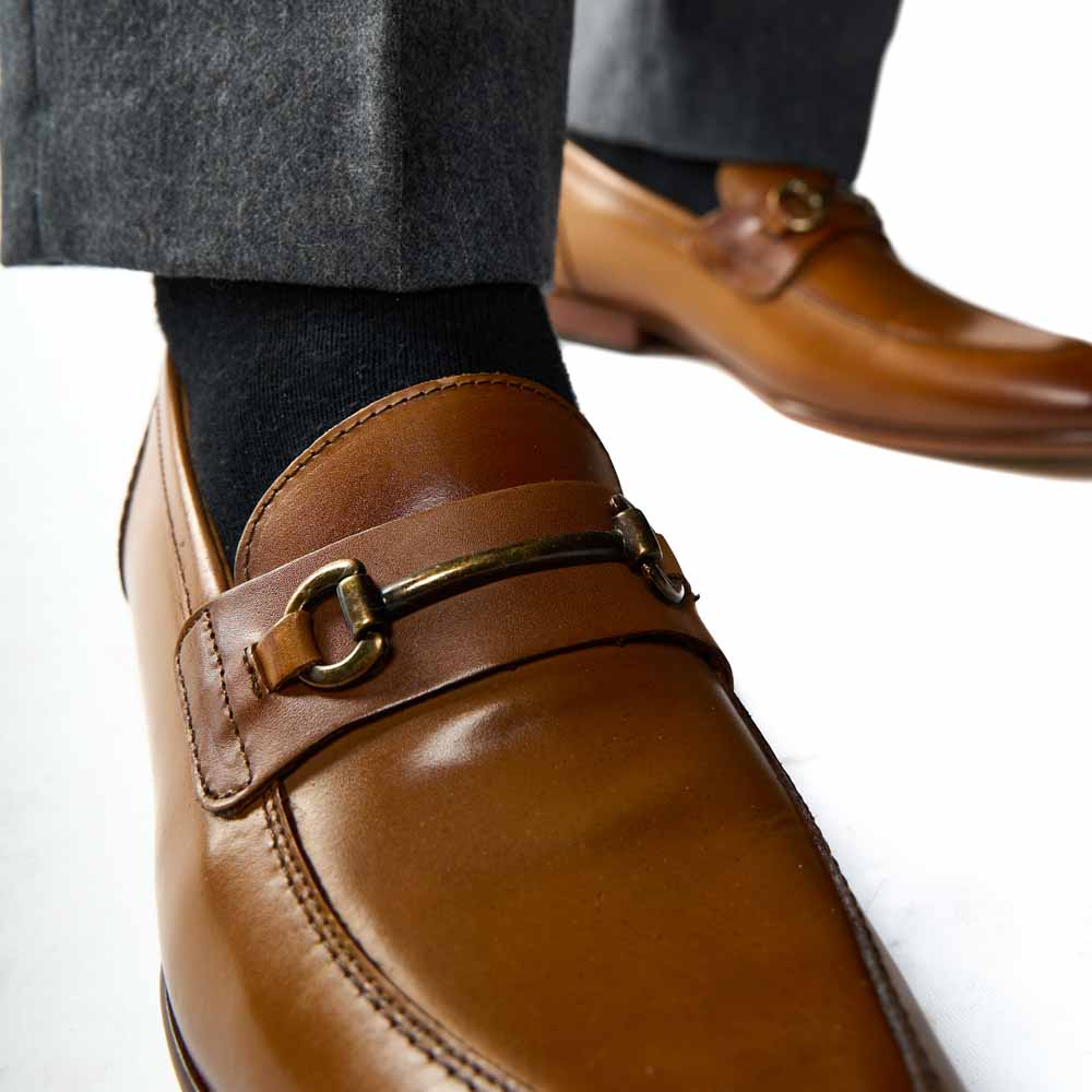 Russo Waxy Loafers Tan