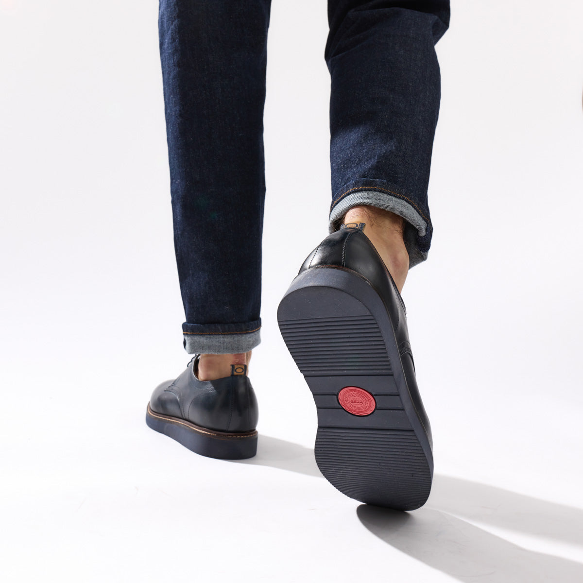 Roly Washed Derby Shoes Navy