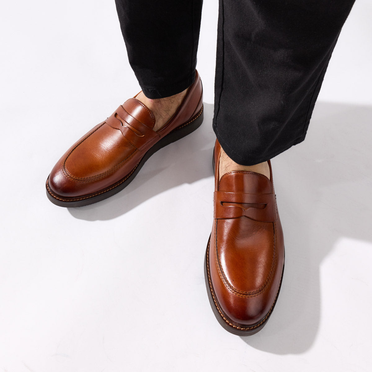 Sid Washed Loafers Tan