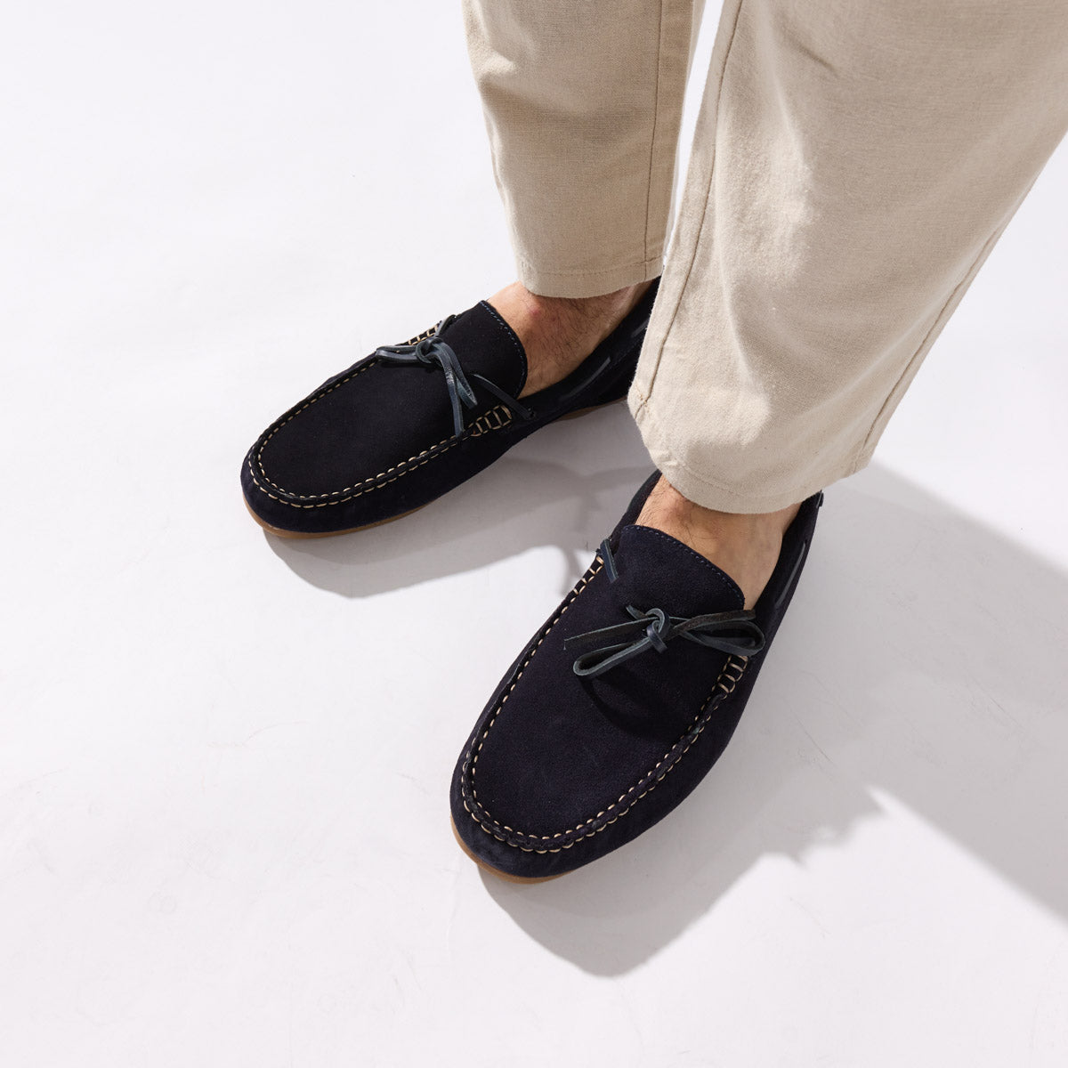 Brooks Suede Loafers Navy