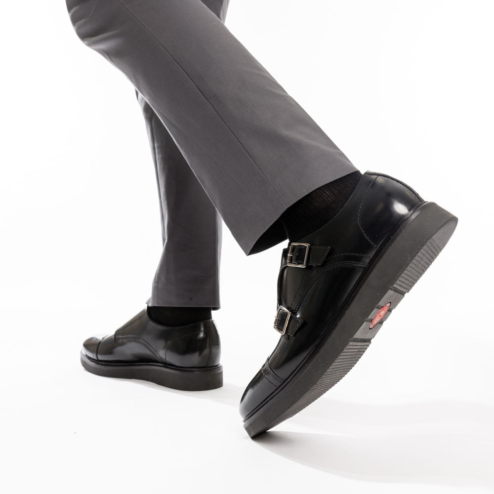 Knight Hi Shine Double Monk Black