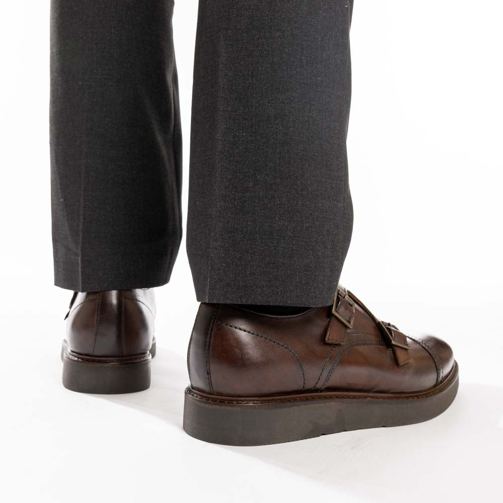 Knight Washed Double Monk Brown