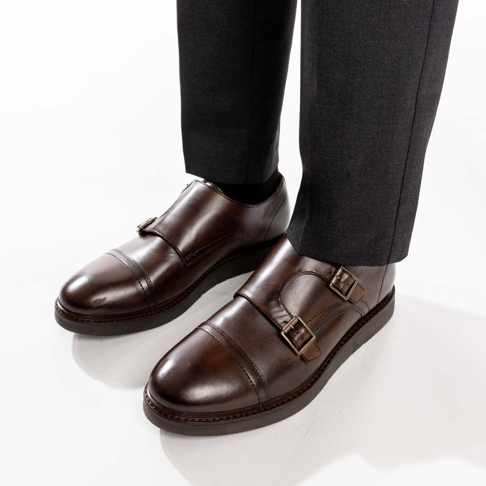 Knight Washed Double Monk Brown