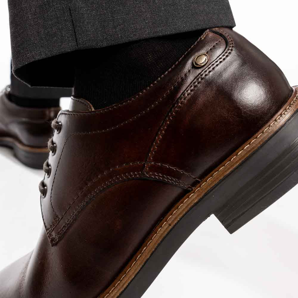 Durham Washed Derby Shoes Brown