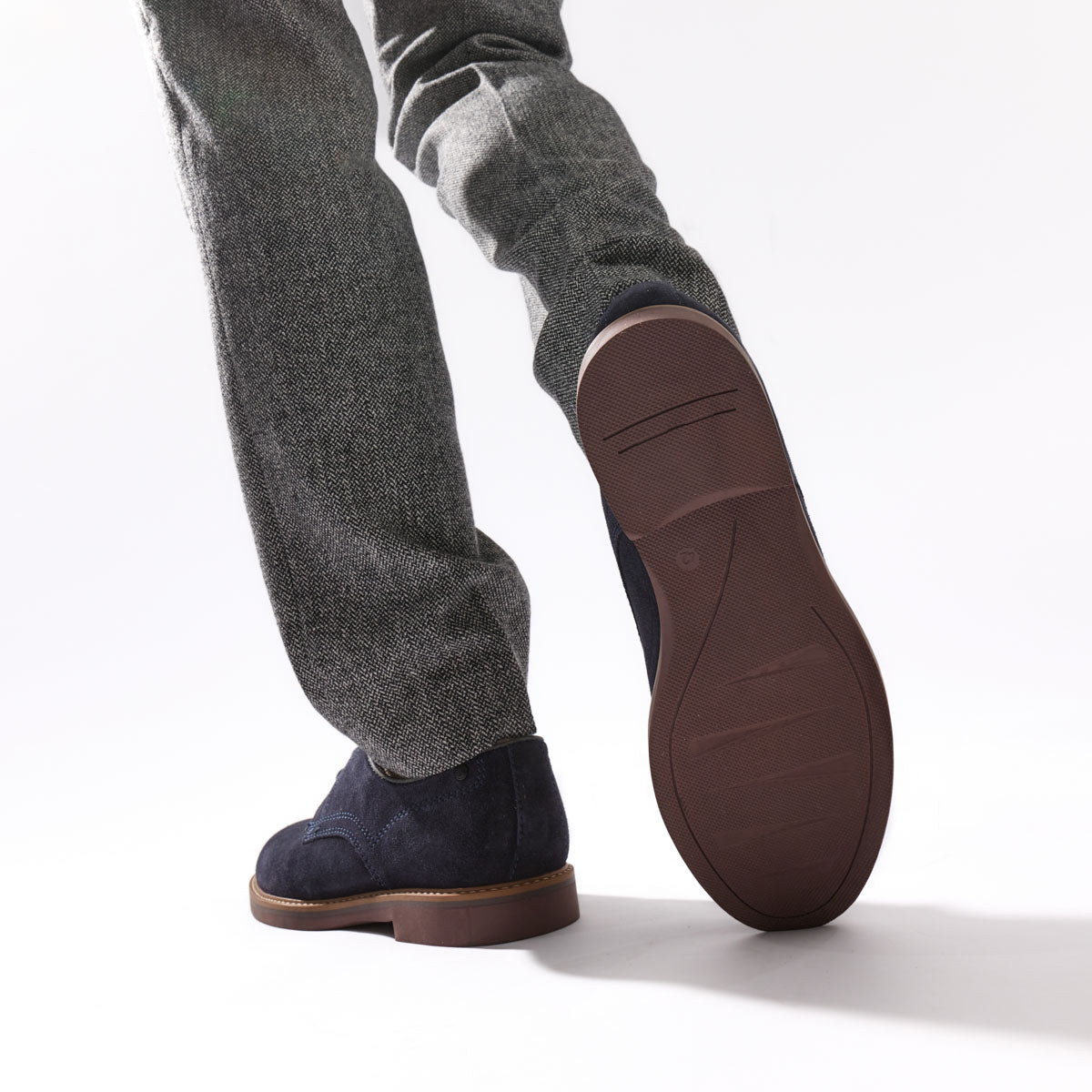 Strand Suede Derby Shoes Navy