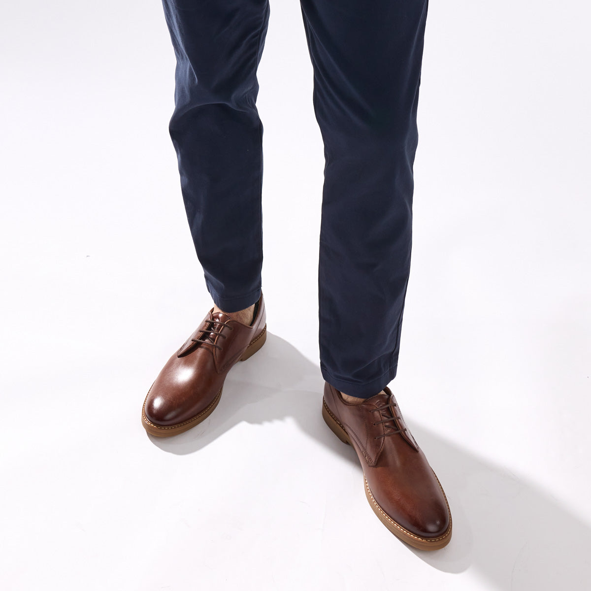 Strand Leather Derby Shoes Tan