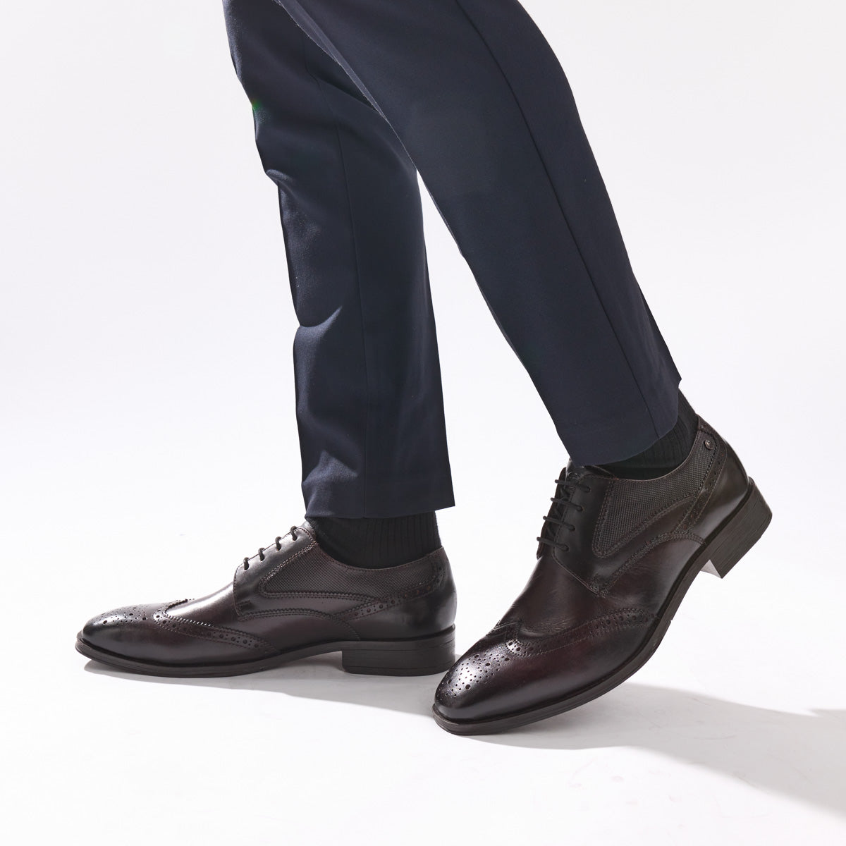 Steeple Leather Brogue Shoes Brown
