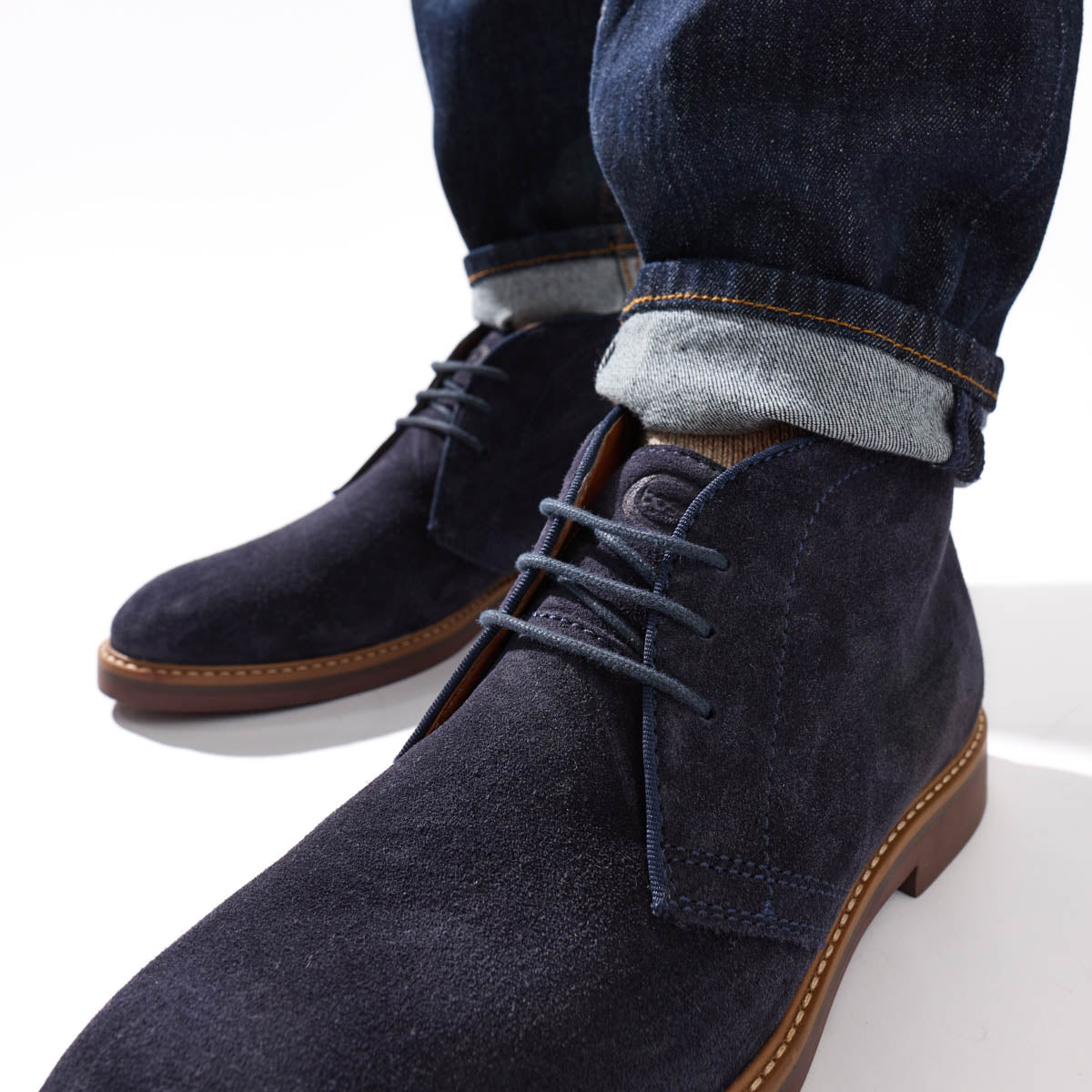 Carlton Suede Chukka Boots Navy