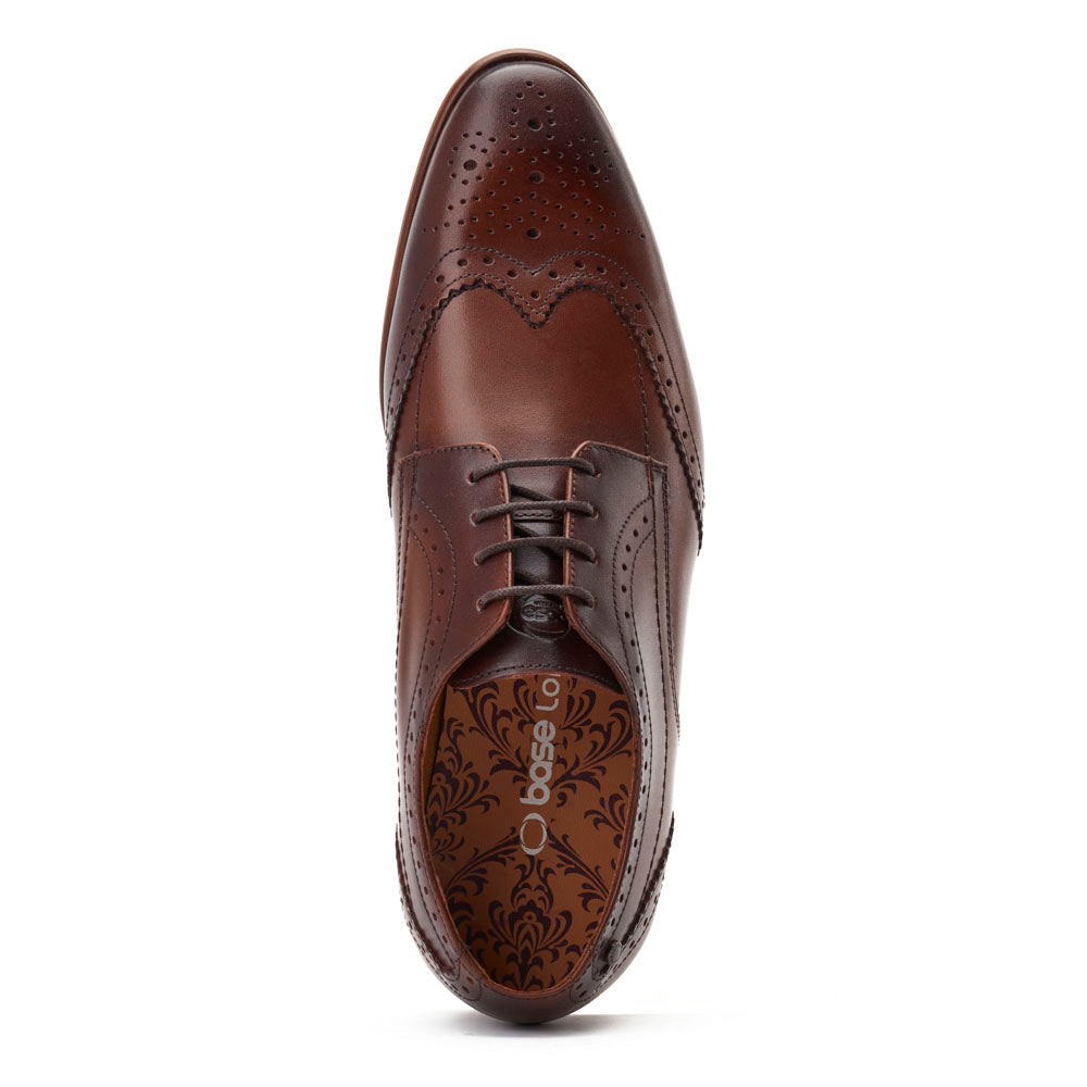 Barbera Waxy Brogue Shoes Brown