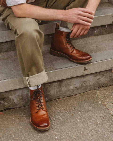 Pembroke Washed Brogue Boots