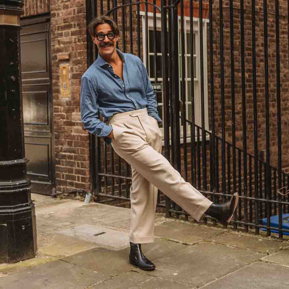 Virgil Waxy Chelsea Boots Black