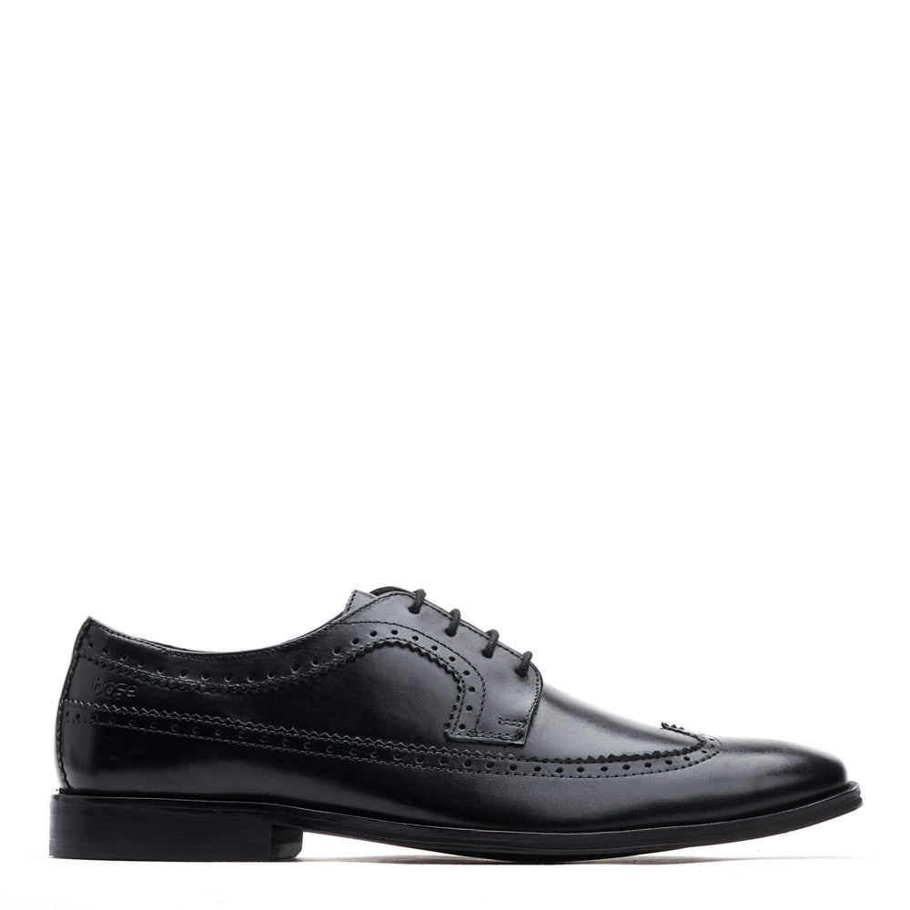 Havisham Waxy Brogue Shoes Black
