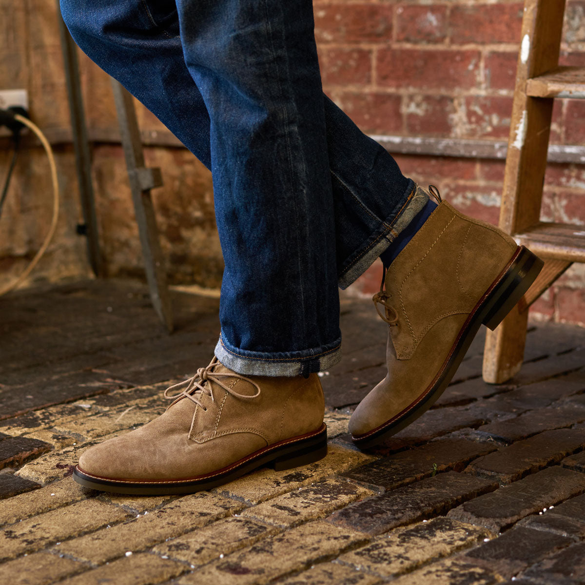 Knebworth Suede Chukka Boots Sand
