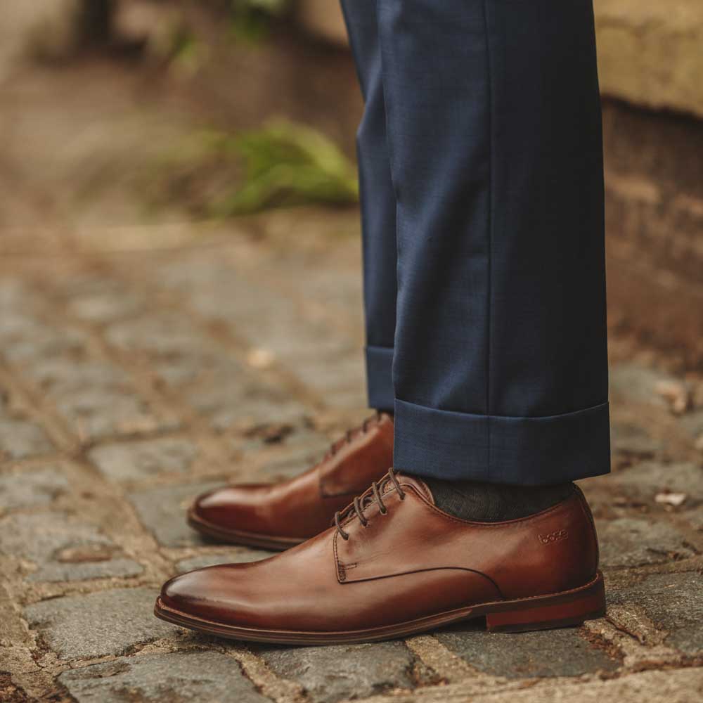 Marley Washed Derby Shoes Tan