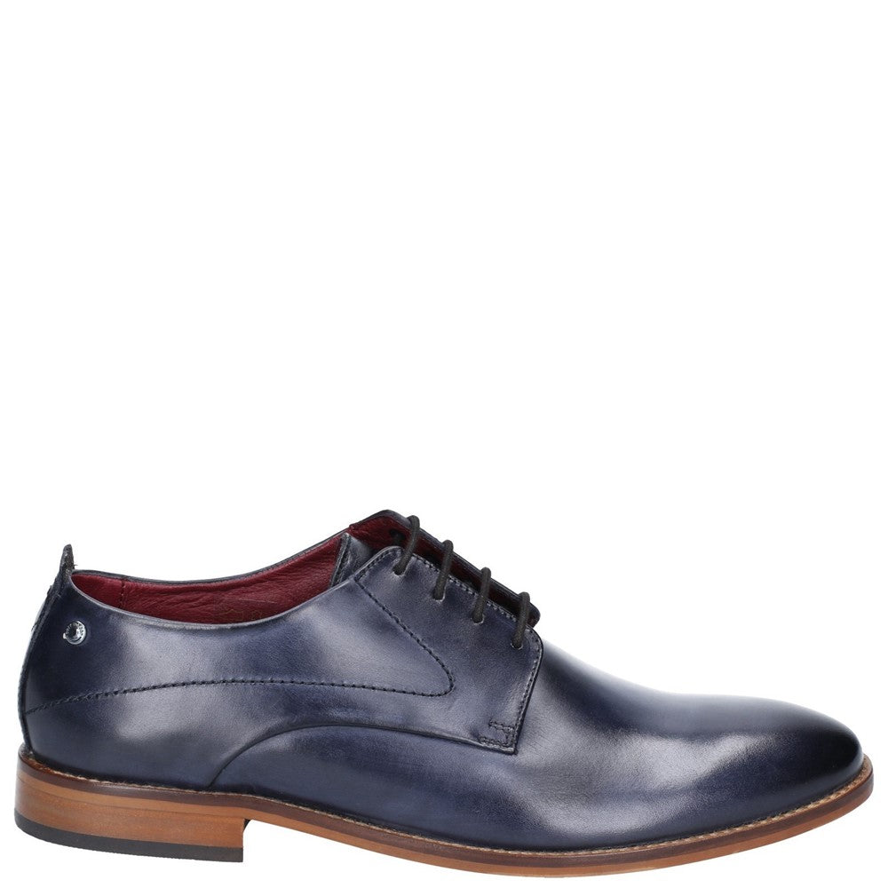 Script Washed Derby Shoes Navy