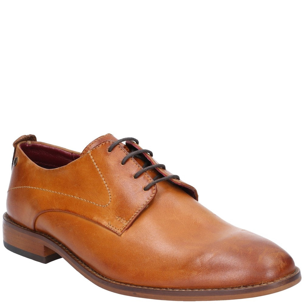 Script Washed Derby Shoes Tan