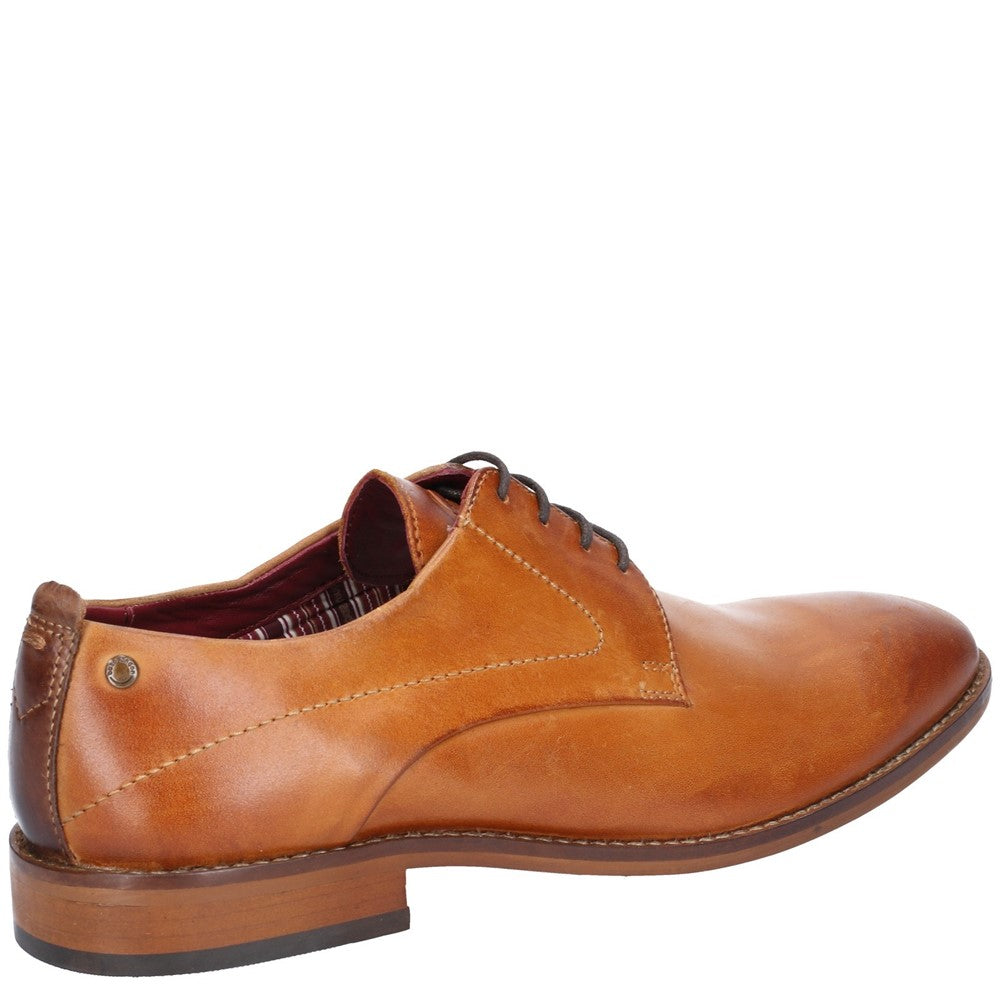 Script Washed Derby Shoes Tan