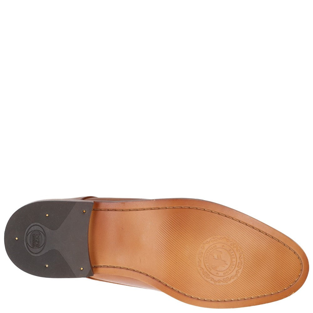 Script Washed Derby Shoes Tan