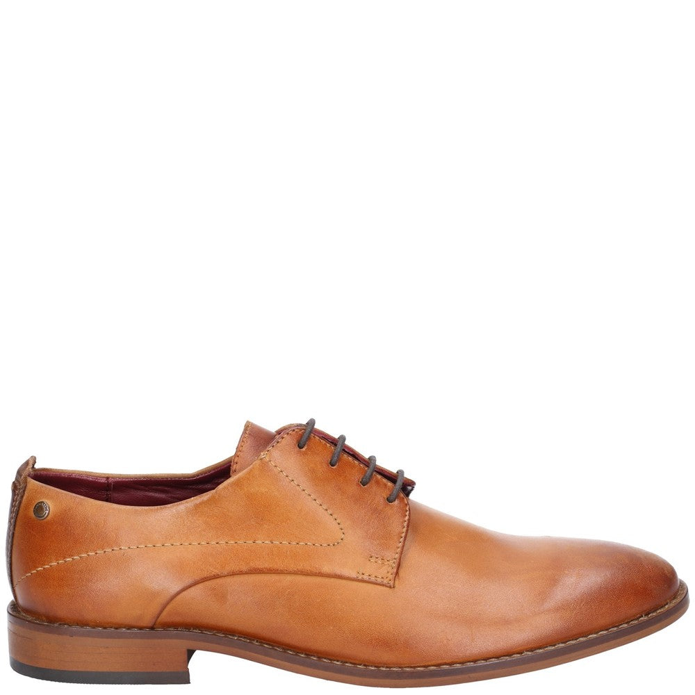 Script Washed Derby Shoes Tan