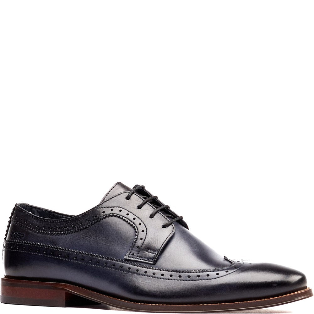 Havisham Washed Brogue Shoes Navy