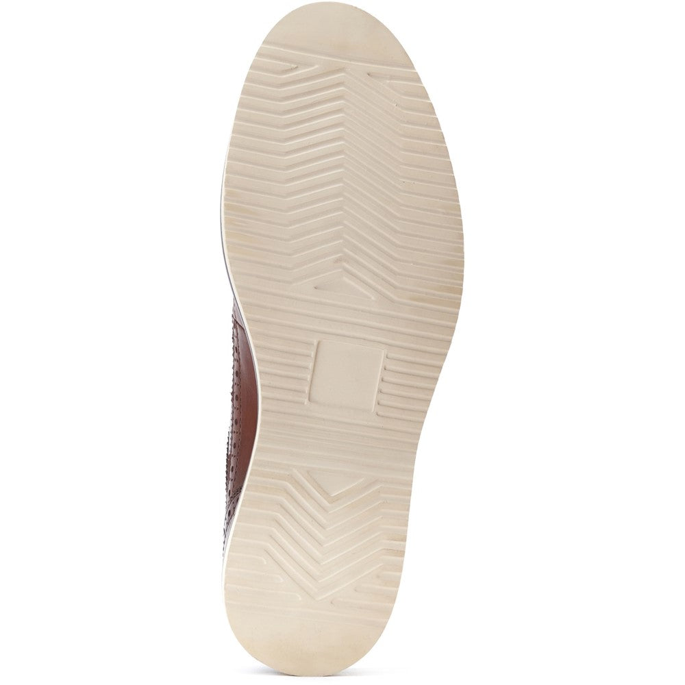 Sully Washed Brogue Shoes Brown