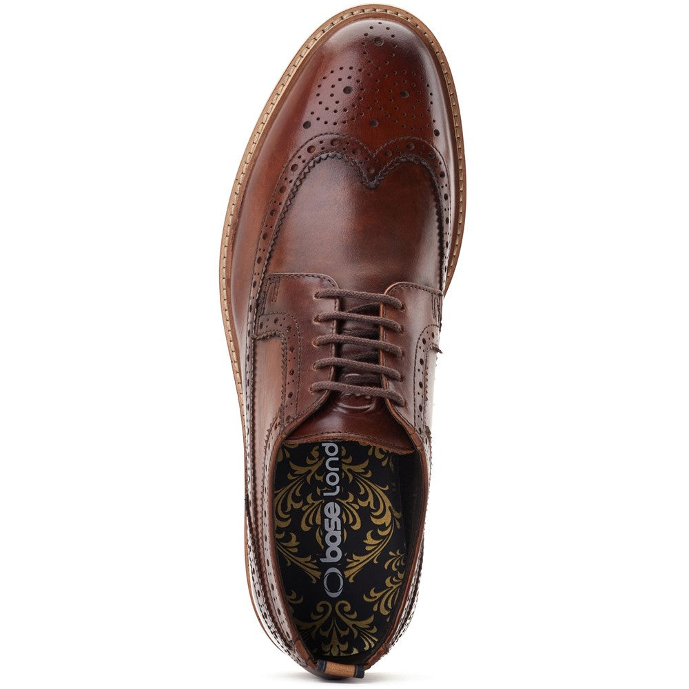 Sully Washed Brogue Shoes Brown