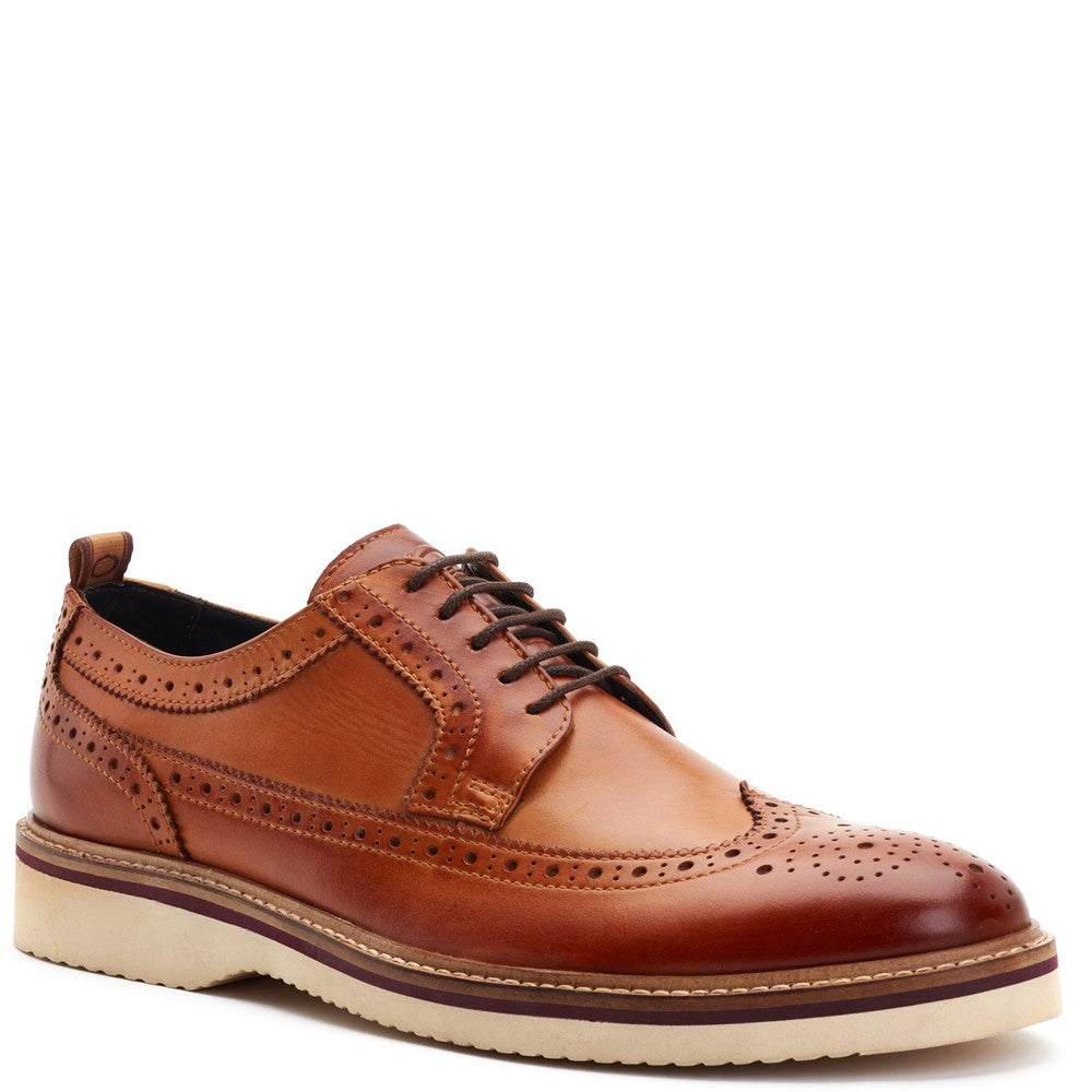 Sully Washed Brogue Shoes Tan