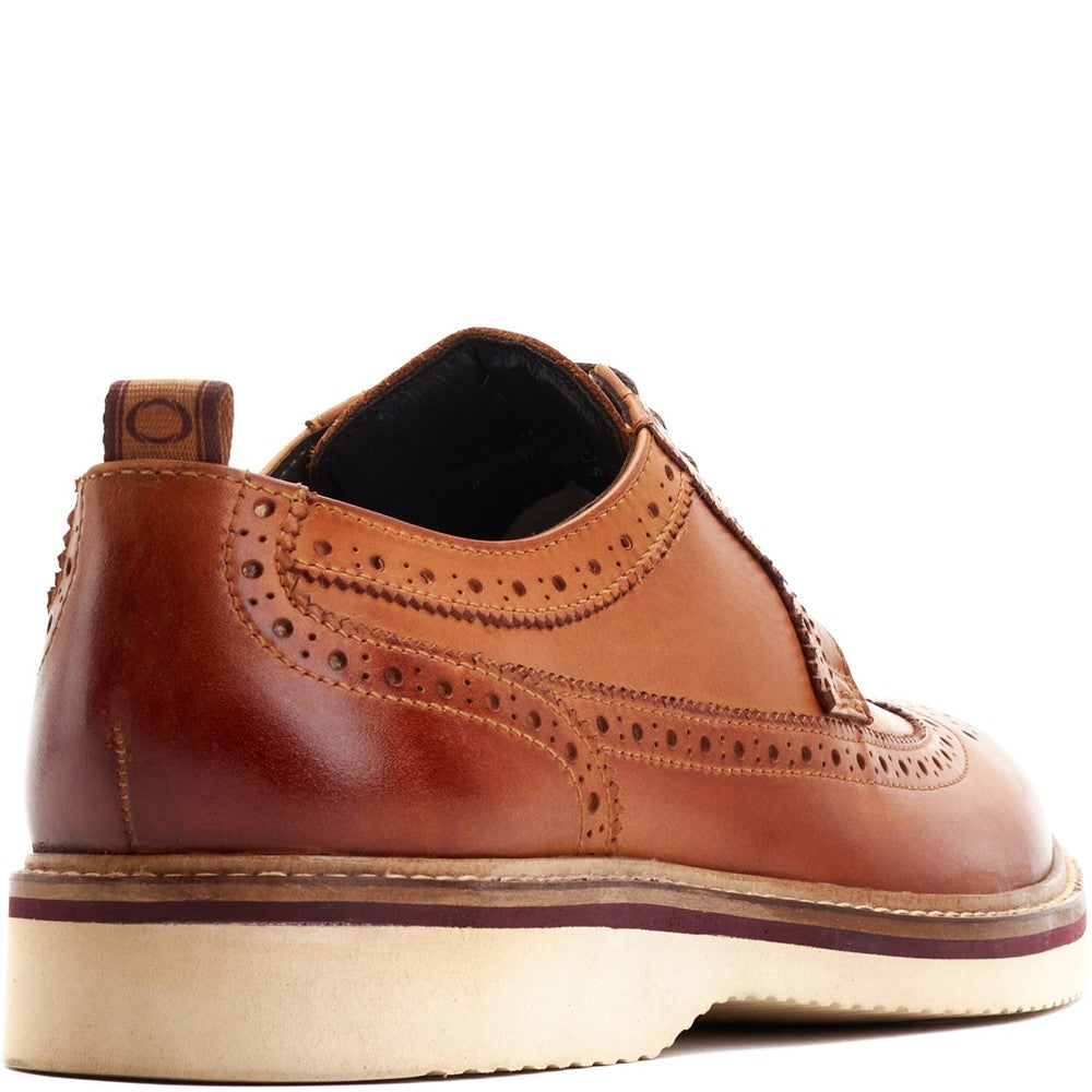 Sully Washed Brogue Shoes Tan