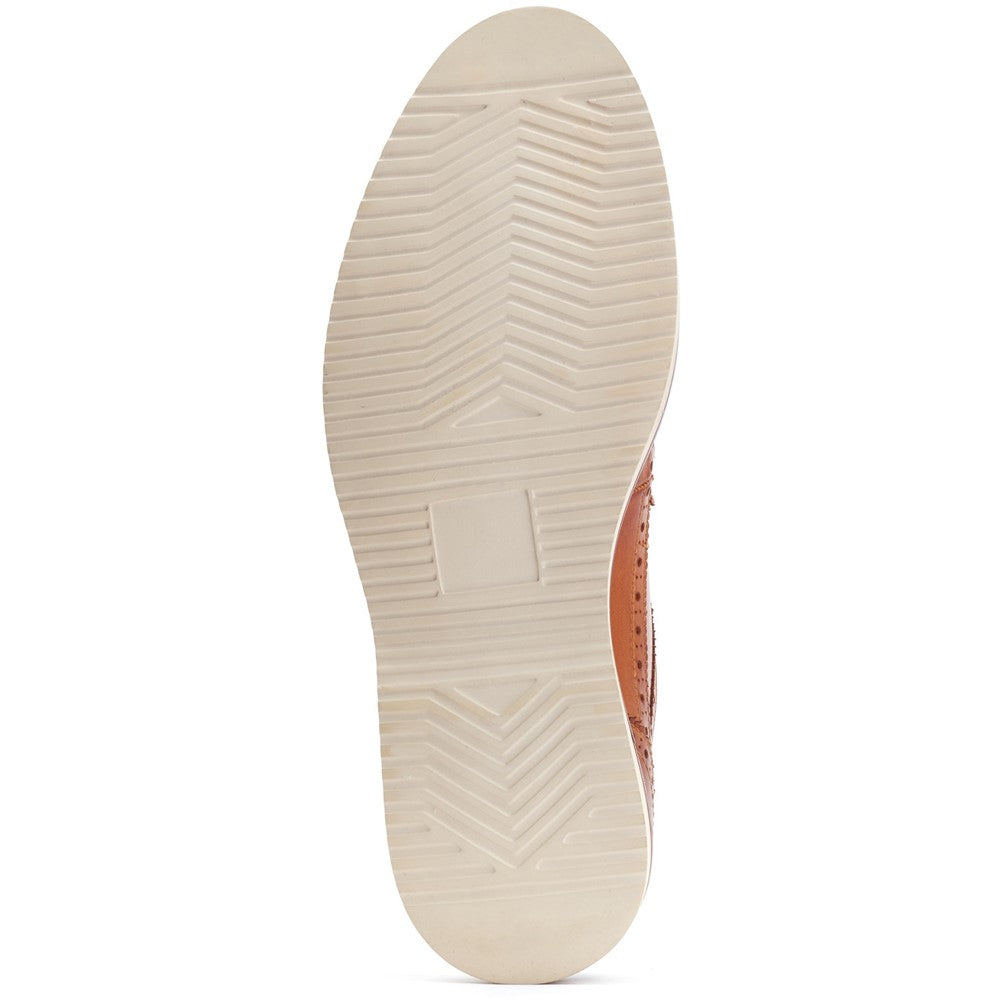 Sully Washed Brogue Shoes Tan
