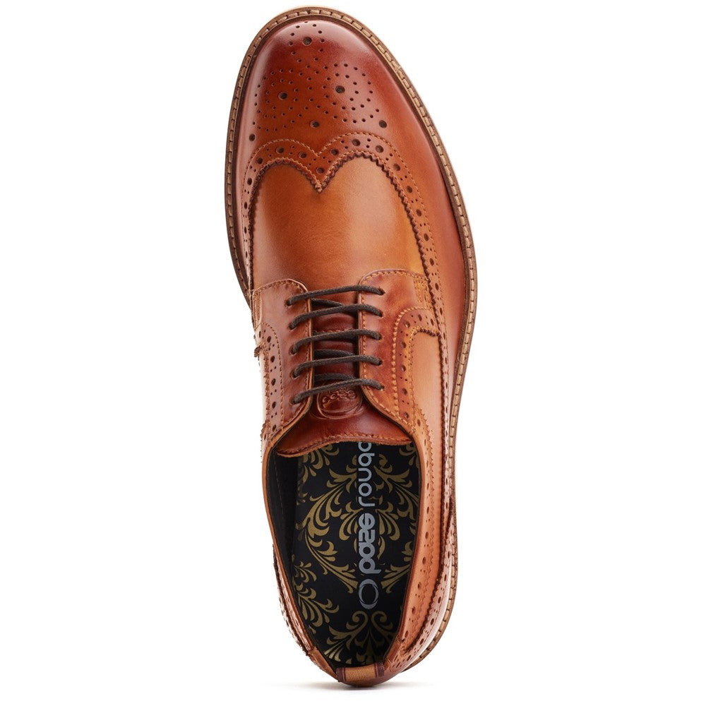 Sully Washed Brogue Shoes Tan