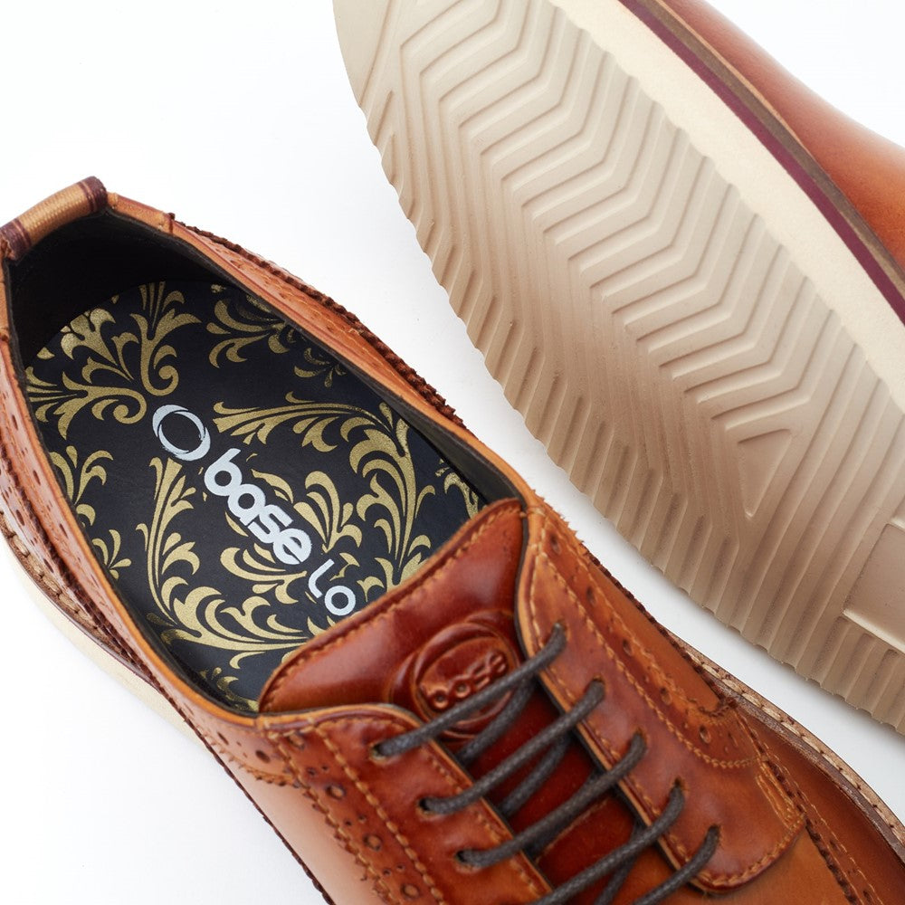 Sully Washed Brogue Shoes Tan