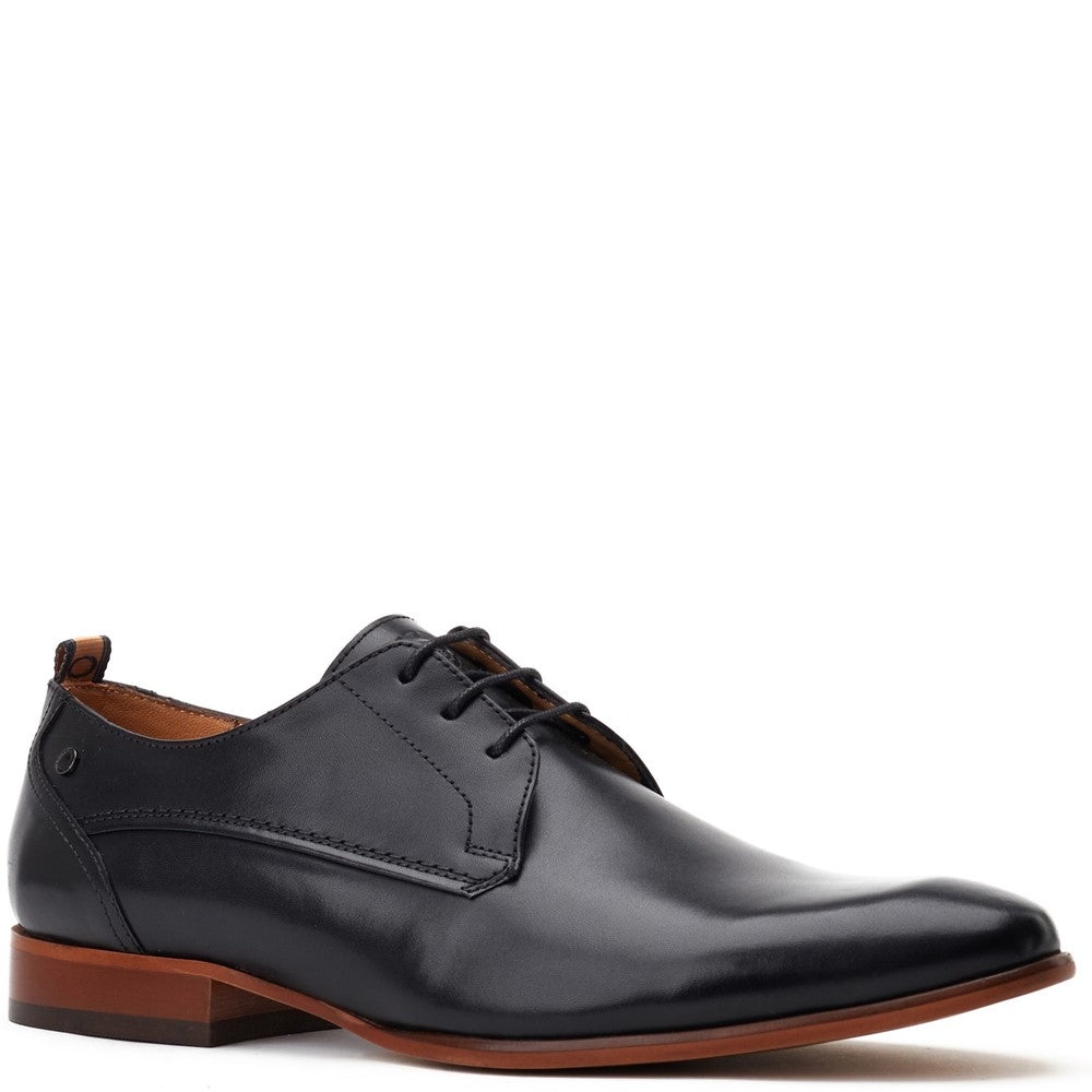 Gambino Waxy Derby Shoes Black