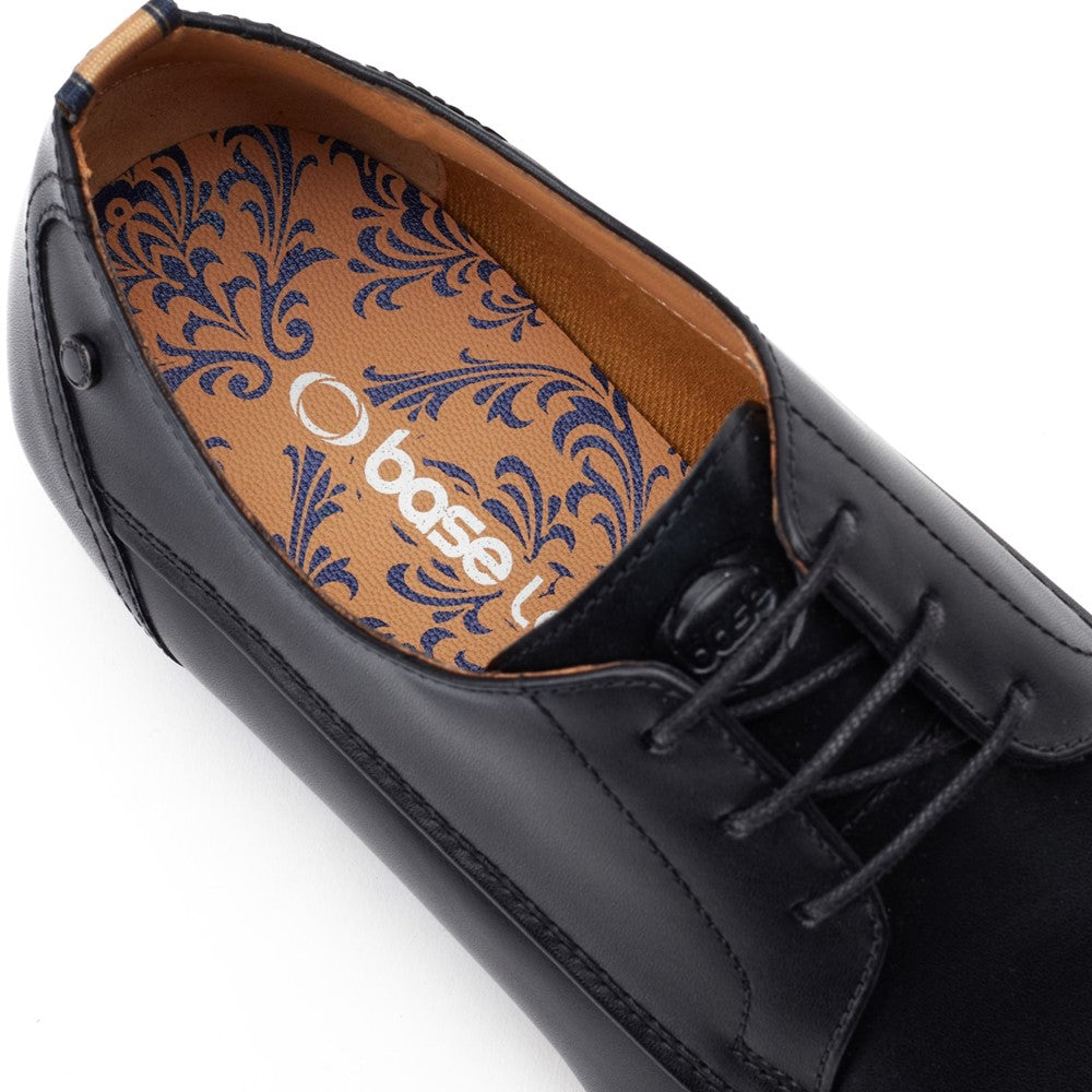 Gambino Waxy Derby Shoes Black