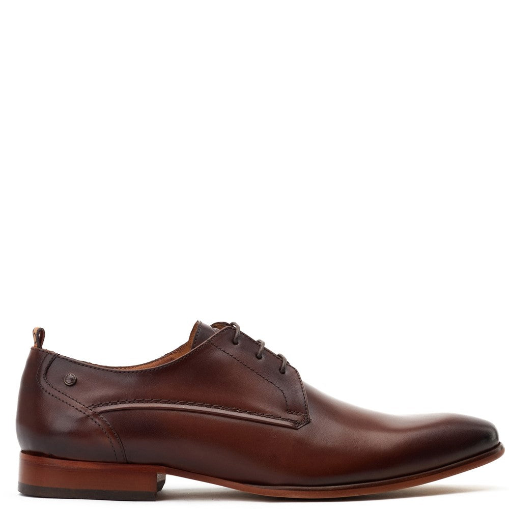 Gambino Waxy Derby Shoes Brown