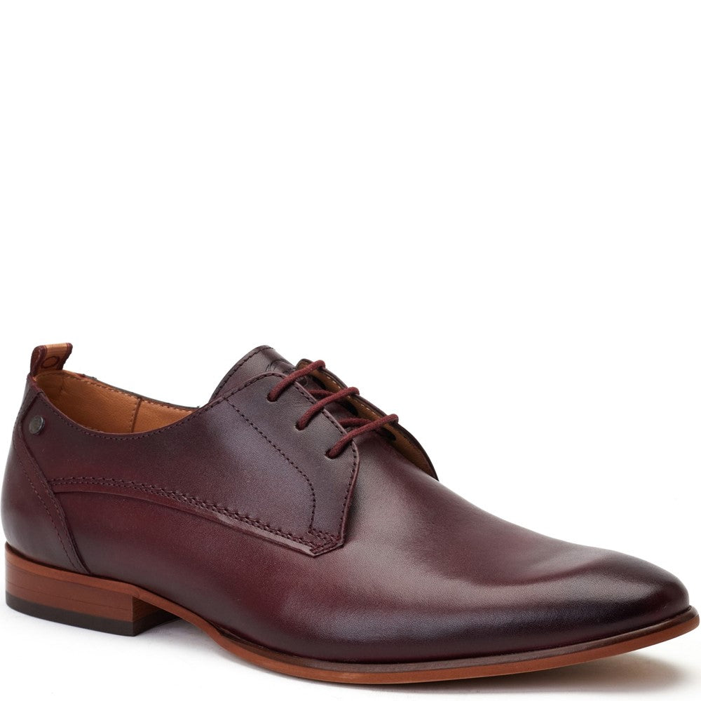 Gambino Waxy Derby Shoes Bordo
