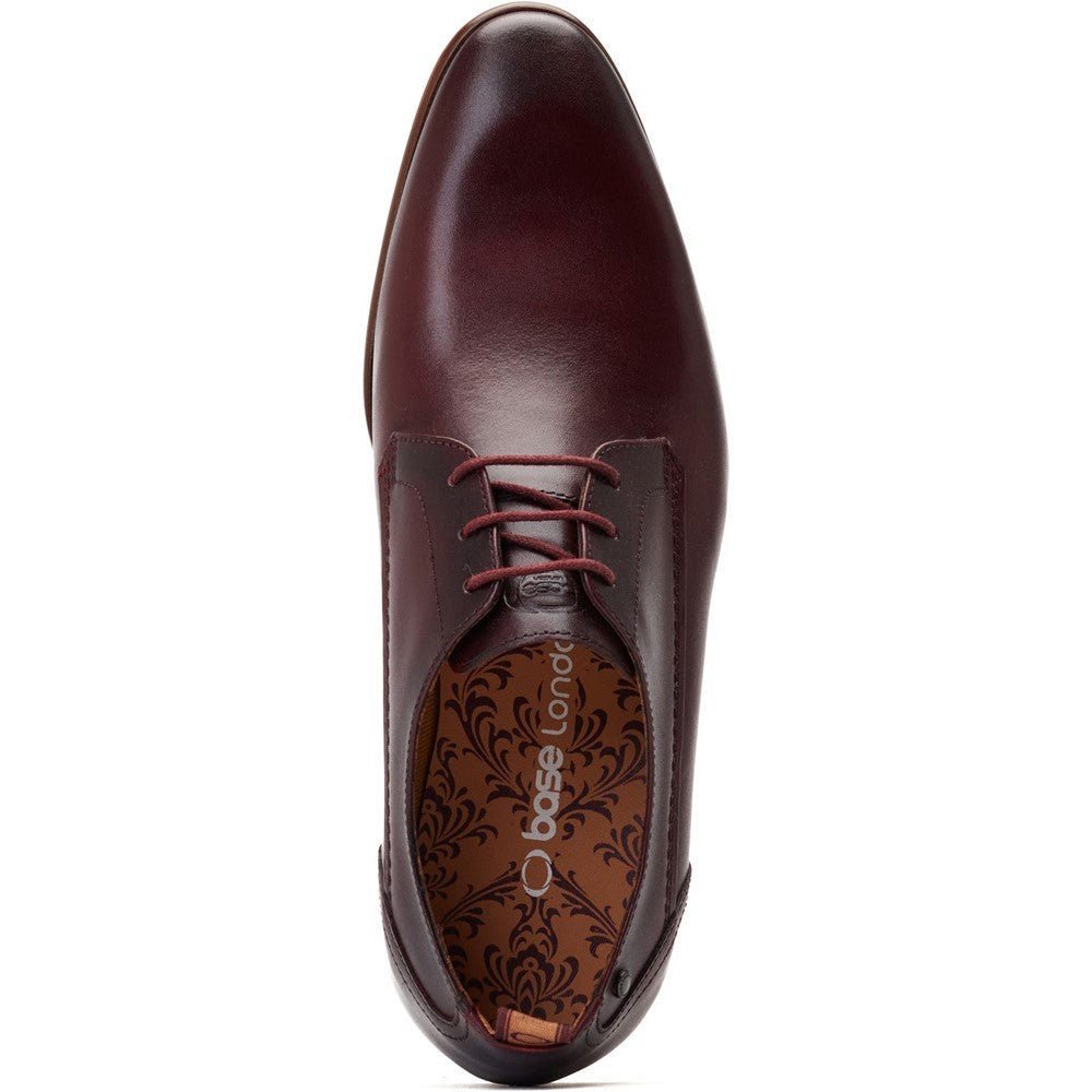 Gambino Waxy Derby Shoes Bordo