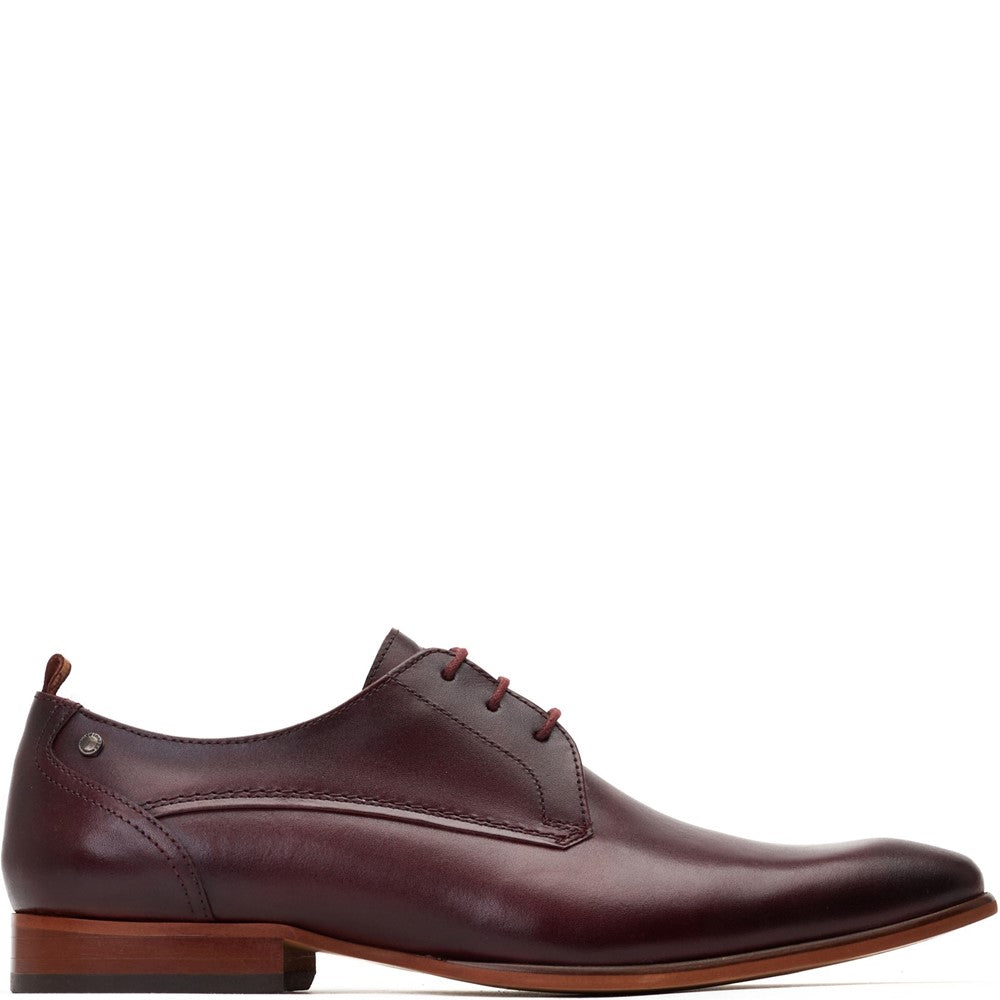 Gambino Waxy Derby Shoes Bordo