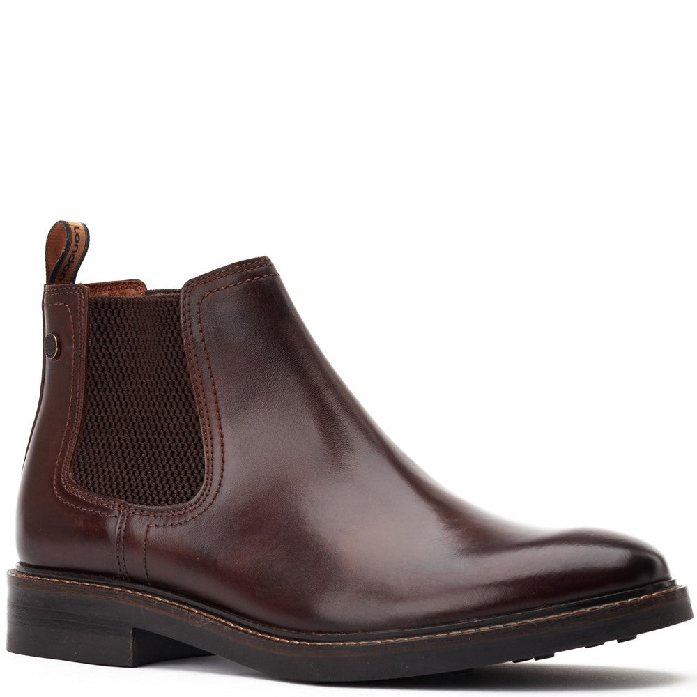 Portland Washed Chelsea Boots Brown