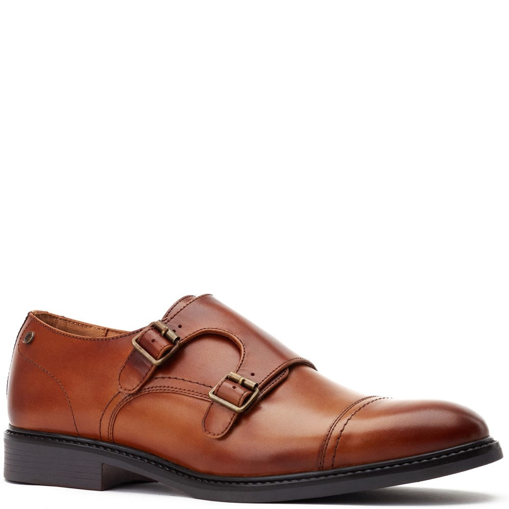 Diablo Waxy Monk Strap Shoes Tan