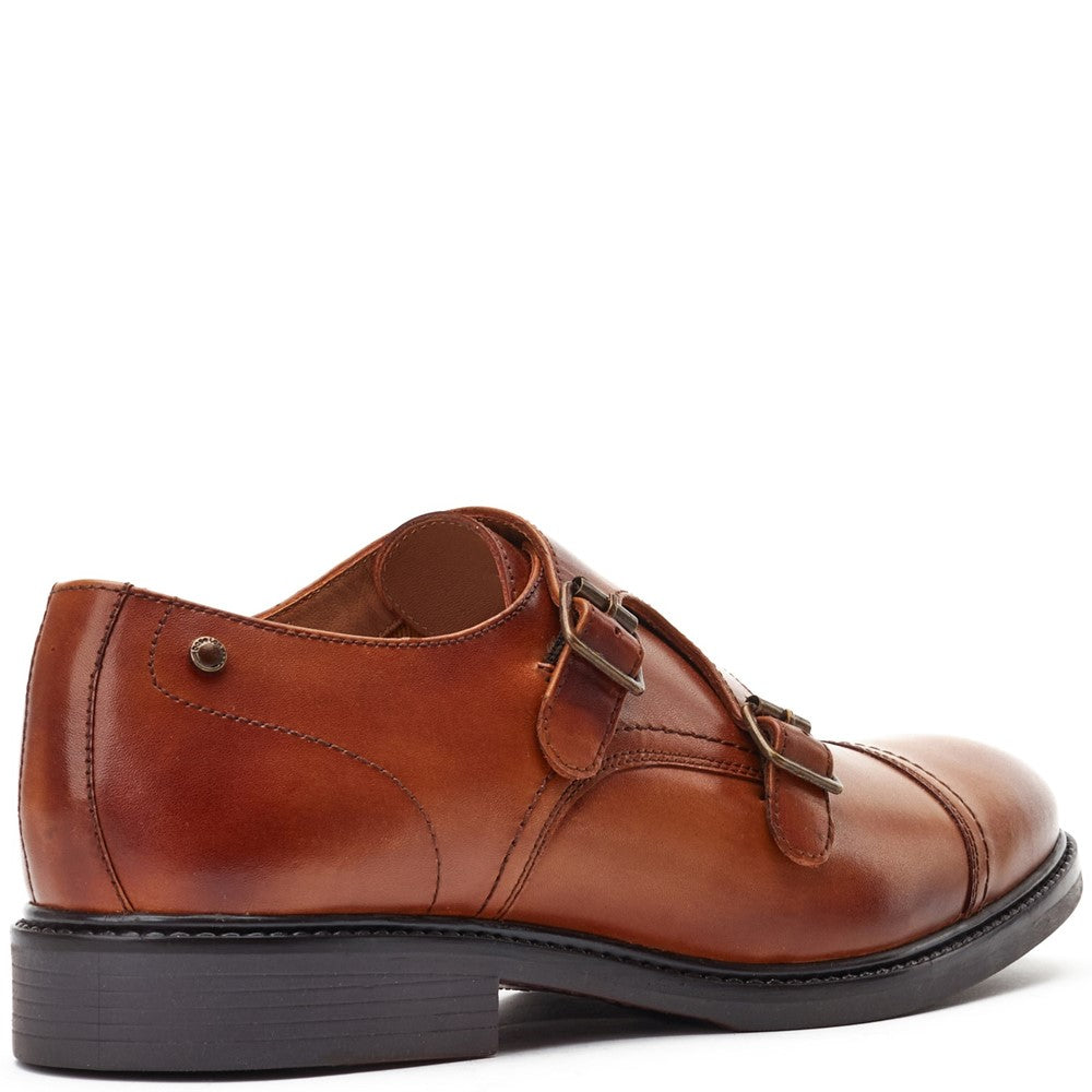 Diablo Waxy Monk Strap Shoes Tan