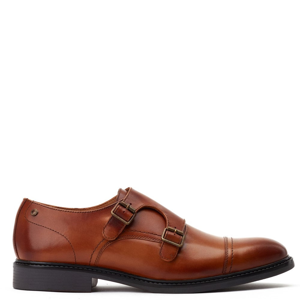 Diablo Waxy Monk Strap Shoes Tan