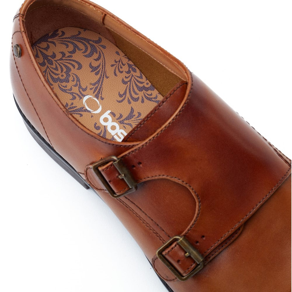 Diablo Waxy Monk Strap Shoes Tan