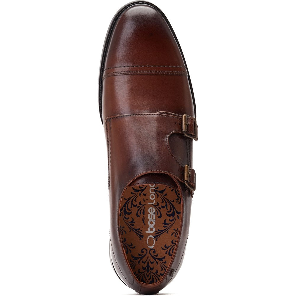 Diablo Waxy Monk Strap Shoes Brown