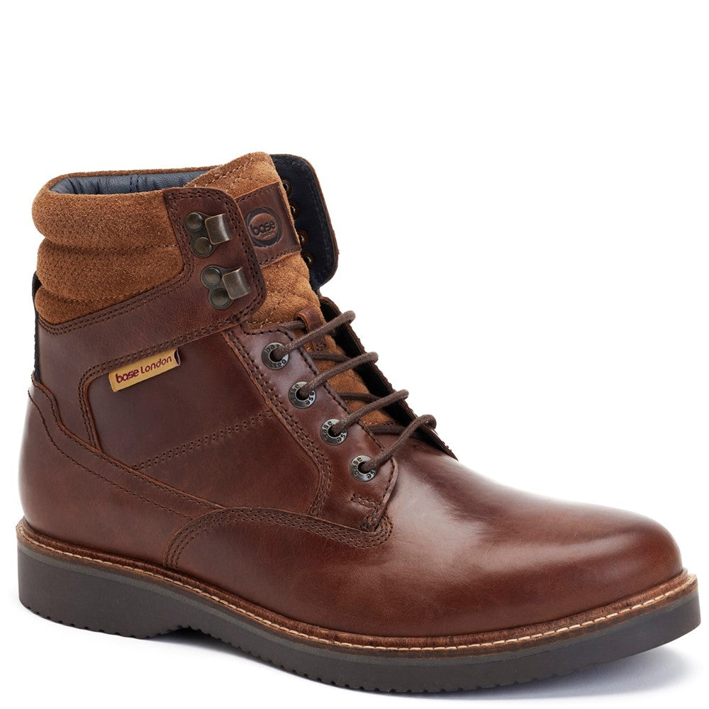 Bradley Waxy Combat Boots Brown