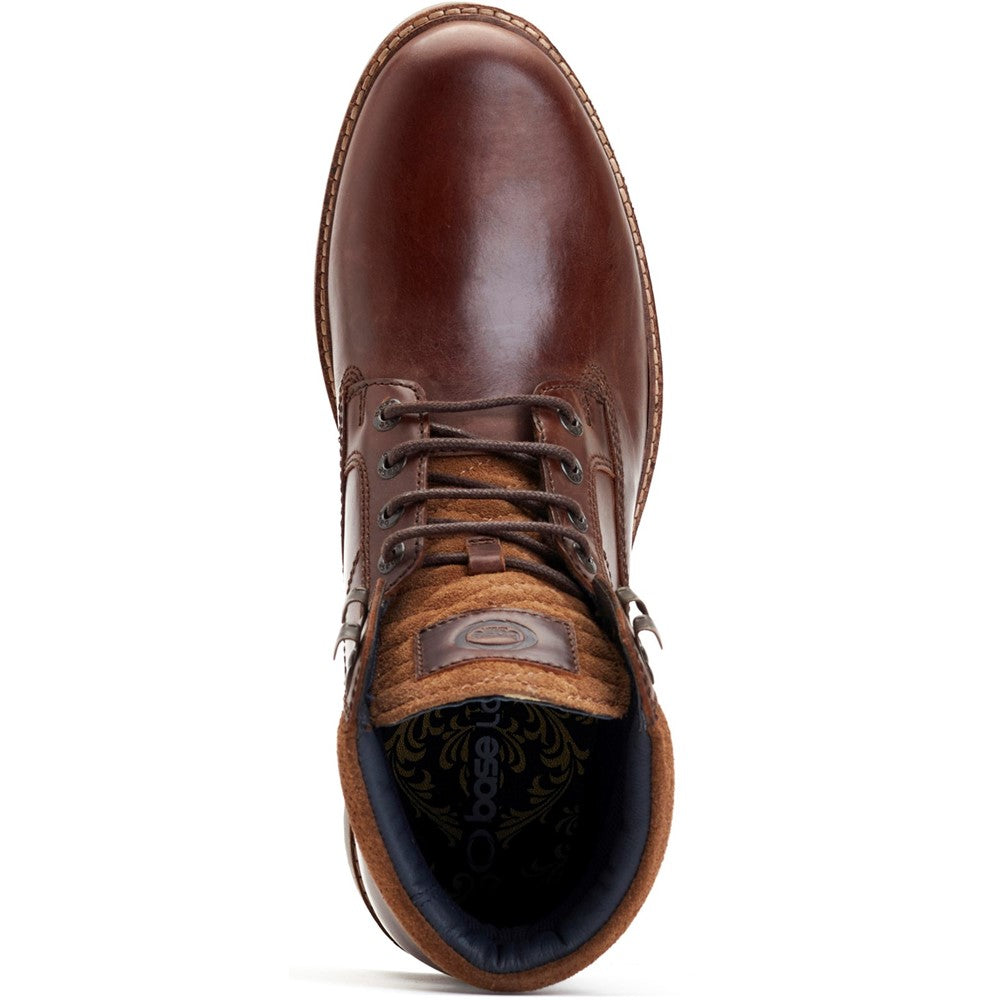 Bradley Waxy Combat Boots Brown