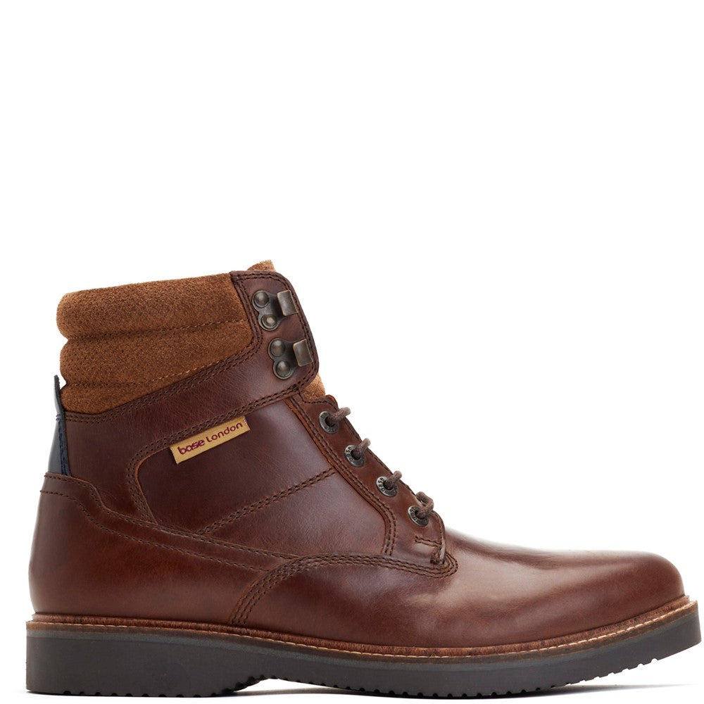 Bradley Waxy Combat Boots Brown