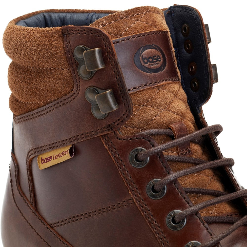 Bradley Waxy Combat Boots Brown