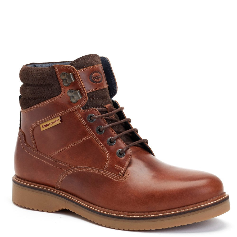 Bradley Waxy Combat Boots Chestnut